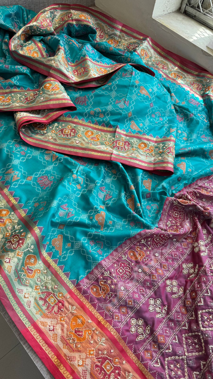 Kutdana And Pearl On Munga Silk Banarasi · 40 Artisan Hours of work · The Riwaayat Edit