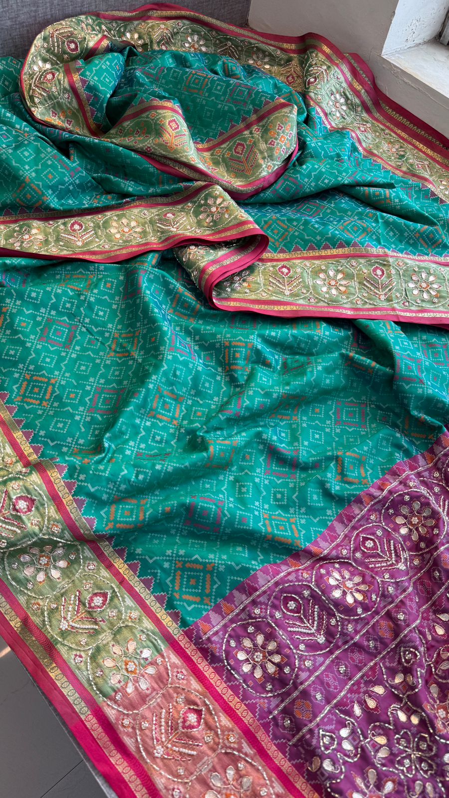 Kutdana And Pearl On Munga Silk Banarasi · 40 Artisan Hours of work · The Riwaayat Edit