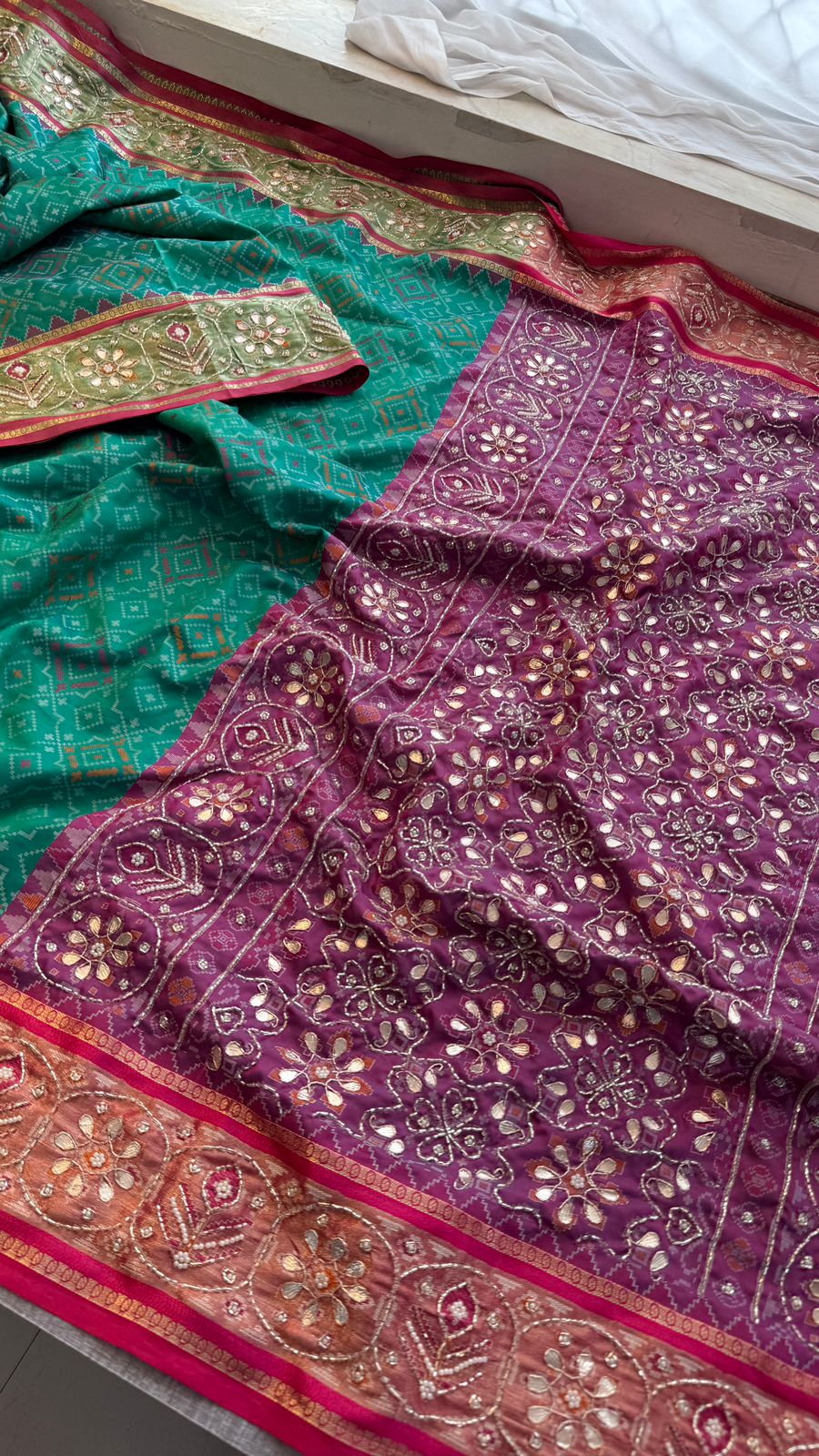 Kutdana And Pearl On Munga Silk Banarasi · 40 Artisan Hours of work · The Riwaayat Edit