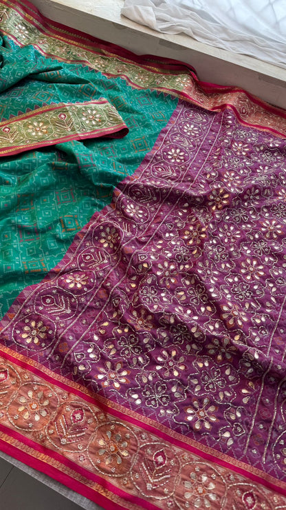 Kutdana And Pearl On Munga Silk Banarasi · 40 Artisan Hours of work · The Riwaayat Edit