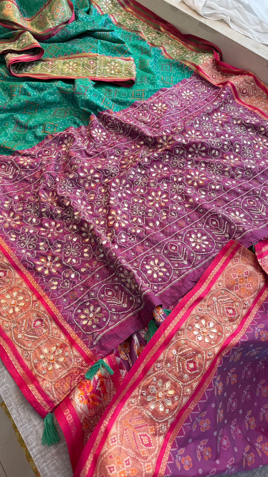 Kutdana And Pearl On Munga Silk Banarasi · 40 Artisan Hours of work · The Riwaayat Edit