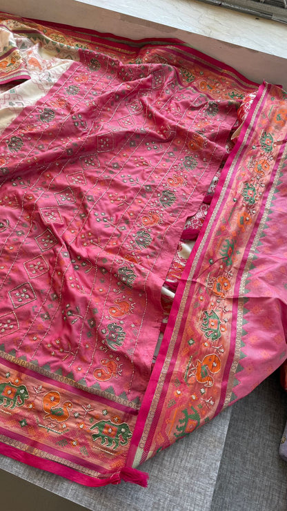 Kutdana And Pearl On Munga Silk Banarasi · 40 Artisan Hours of work · The Riwaayat Edit
