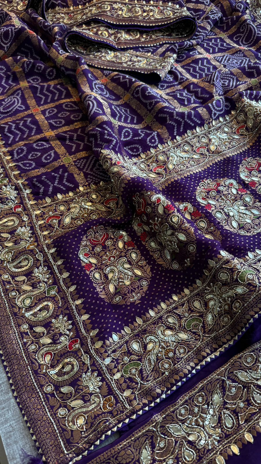 Zardozi Pearl And Kutdana On Munga Silk Banarasi · 56 Artisan Hours of work · The Nazakat Edit