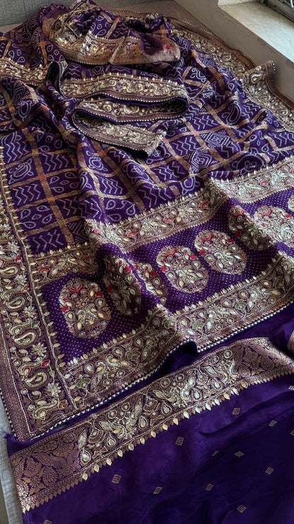 Zardozi Pearl And Kutdana On Munga Silk Banarasi · 56 Artisan Hours of work · The Nazakat Edit