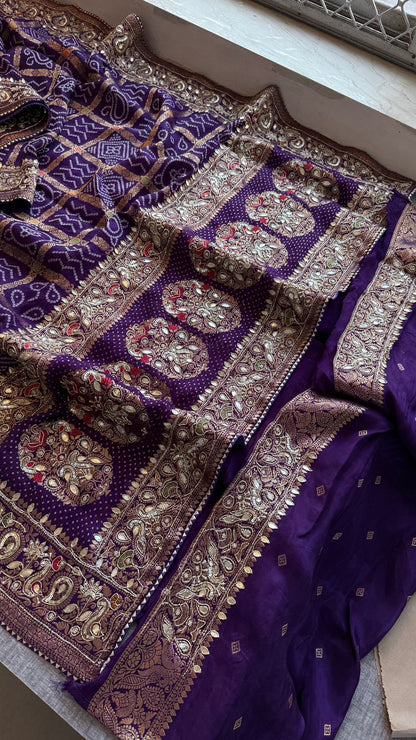 Zardozi Pearl And Kutdana On Munga Silk Banarasi · 56 Artisan Hours of work · The Nazakat Edit