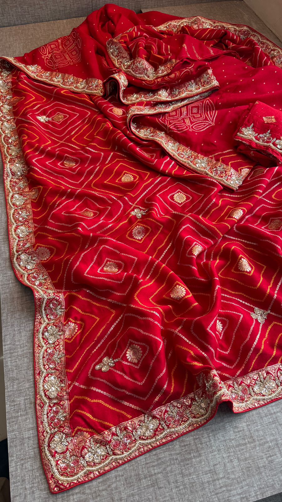 Kutdana Pearl And Sequins On Munga Silk Banarasi · 44 Artisan Hours of work · The Jashn Edit