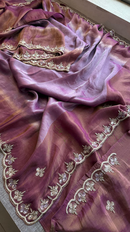 Kutdana Pearl And Sequins On Munga Silk Jacquard · 40 Artisan Hours of work · The Shringar Edit