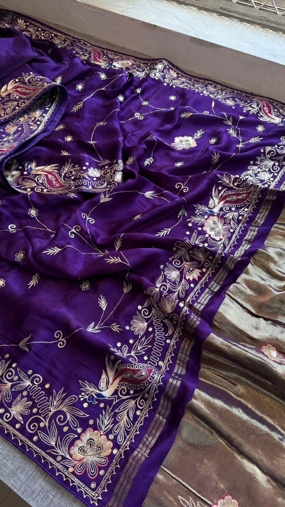 Zardozi And Resham On Pure Gajji Silk · 56 Artisan Hours of work · The Neelambari Edit
