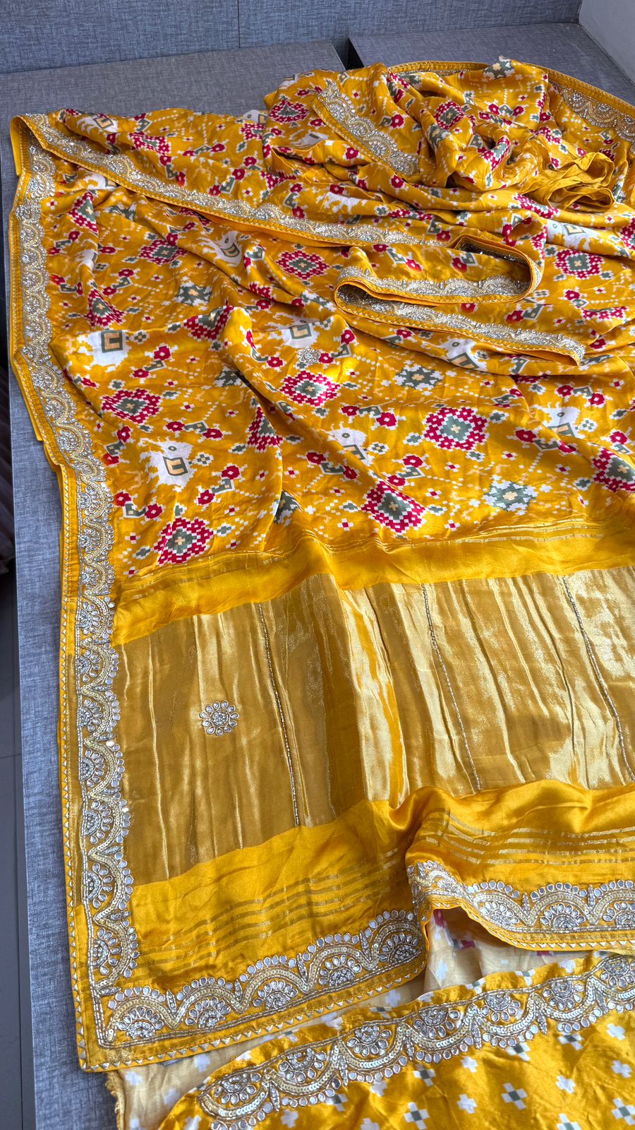 Kutdana Zardozi And Zarkan On Gajji Silk Lakdi Patta · 46 Artisan Hours of work · The Rangmahal Edit