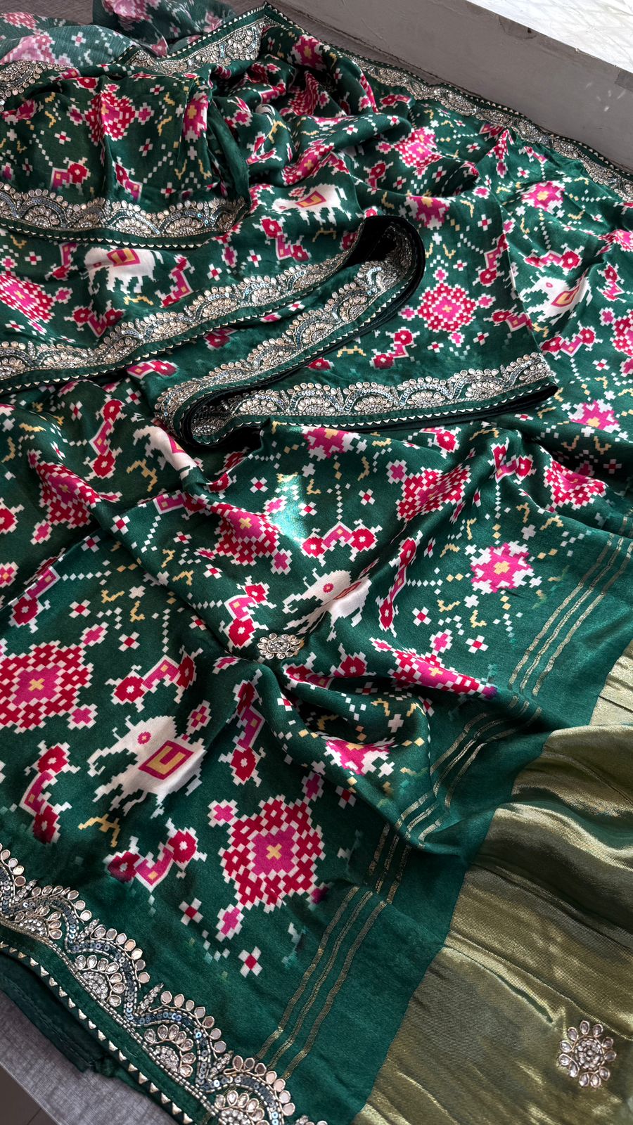 Kutdana Zardozi And Zarkan On Gajji Silk Lakdi Patta · 46 Artisan Hours of work · The Rangmahal Edit