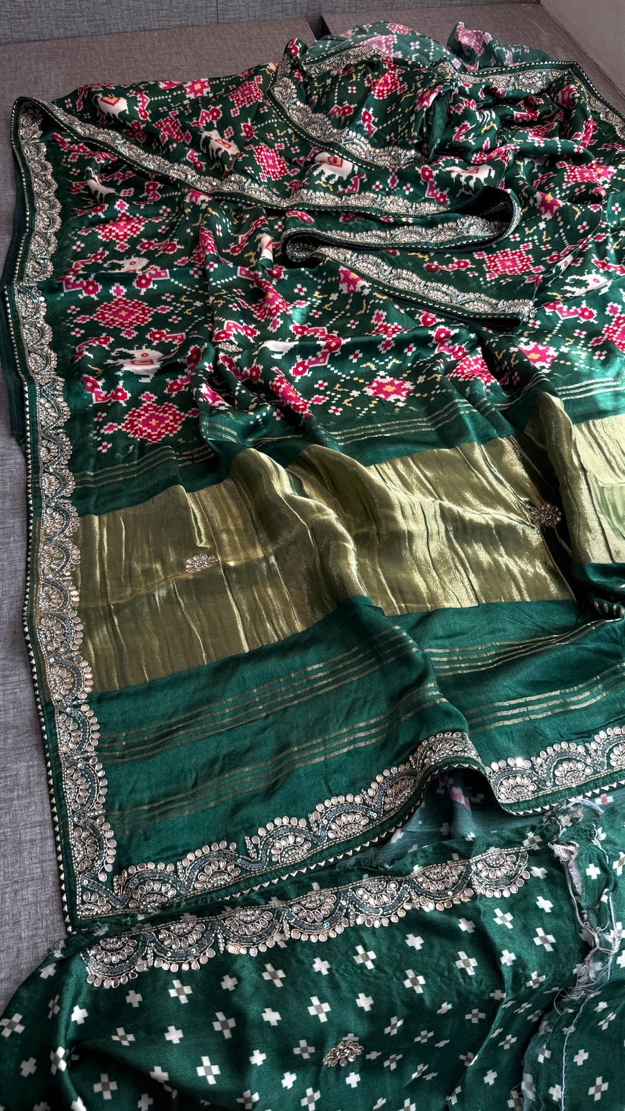 Kutdana Zardozi And Zarkan On Gajji Silk Lakdi Patta · 46 Artisan Hours of work · The Rangmahal Edit
