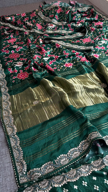 Kutdana Zardozi And Zarkan On Gajji Silk Lakdi Patta · 46 Artisan Hours of work · The Rangmahal Edit
