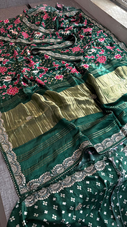 Kutdana Zardozi And Zarkan On Gajji Silk Lakdi Patta · 46 Artisan Hours of work · The Rangmahal Edit