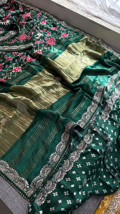 Kutdana Zardozi And Zarkan On Gajji Silk Lakdi Patta · 46 Artisan Hours of work · The Rangmahal Edit