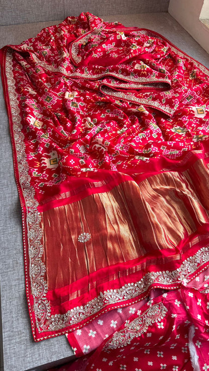 Kutdana Zardozi And Zarkan On Gajji Silk Lakdi Patta · 46 Artisan Hours of work · The Rangmahal Edit