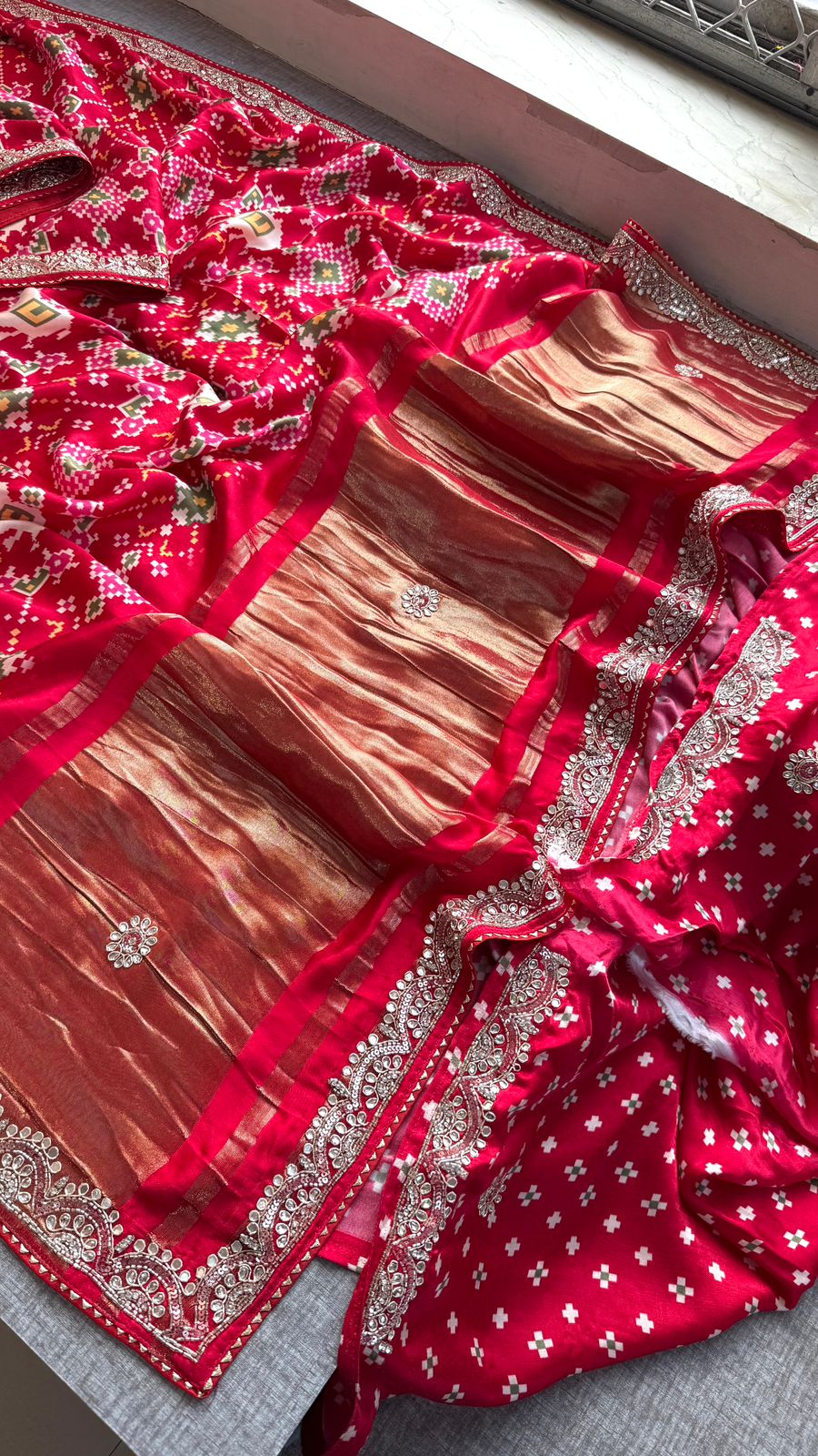 Kutdana Zardozi And Zarkan On Gajji Silk Lakdi Patta · 46 Artisan Hours of work · The Rangmahal Edit
