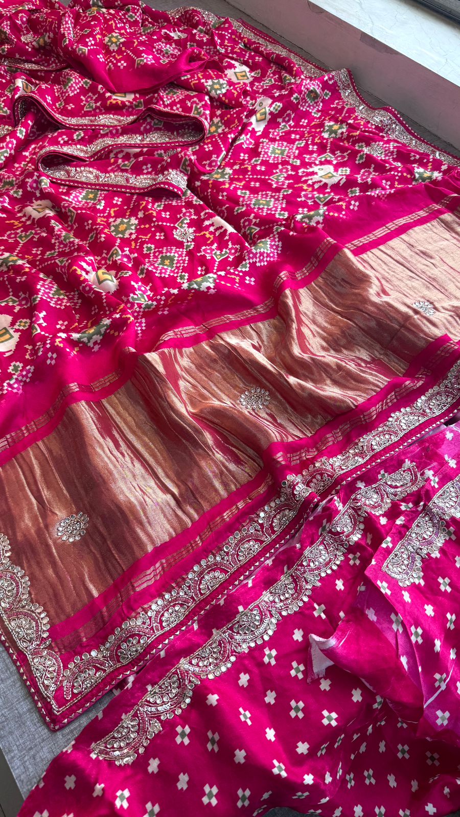 Kutdana Zardozi And Zarkan On Gajji Silk Lakdi Patta · 46 Artisan Hours of work · The Rangmahal Edit