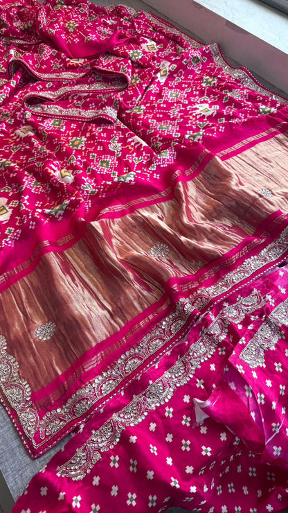 Kutdana Zardozi And Zarkan On Gajji Silk Lakdi Patta · 46 Artisan Hours of work · The Rangmahal Edit