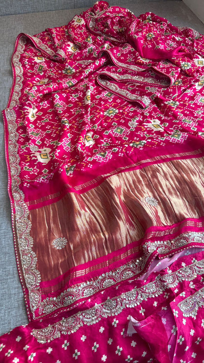 Kutdana Zardozi And Zarkan On Gajji Silk Lakdi Patta · 46 Artisan Hours of work · The Rangmahal Edit