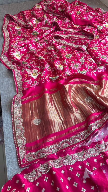 Kutdana Zardozi And Zarkan On Gajji Silk Lakdi Patta · 46 Artisan Hours of work · The Rangmahal Edit