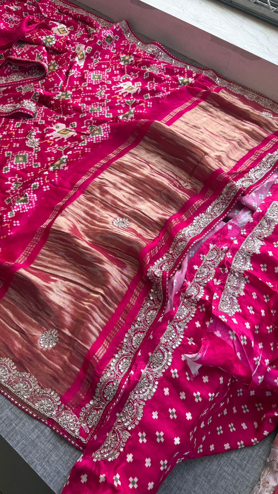 Kutdana Zardozi And Zarkan On Gajji Silk Lakdi Patta · 46 Artisan Hours of work · The Rangmahal Edit