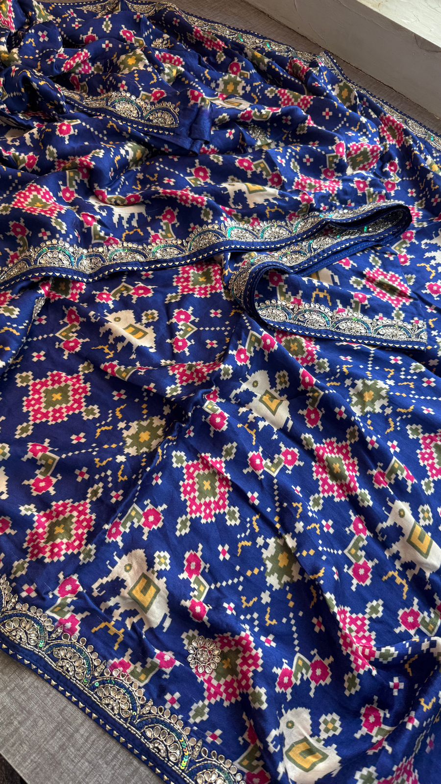 Kutdana Zardozi And Zarkan On Gajji Silk Lakdi Patta · 46 Artisan Hours of work · The Rangmahal Edit