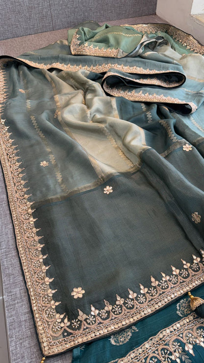 Zardozi Gotta Patti And Kutdana On Munga Silk Banarasi · 78 Artisan Hours of work · The Rajnandini Edit