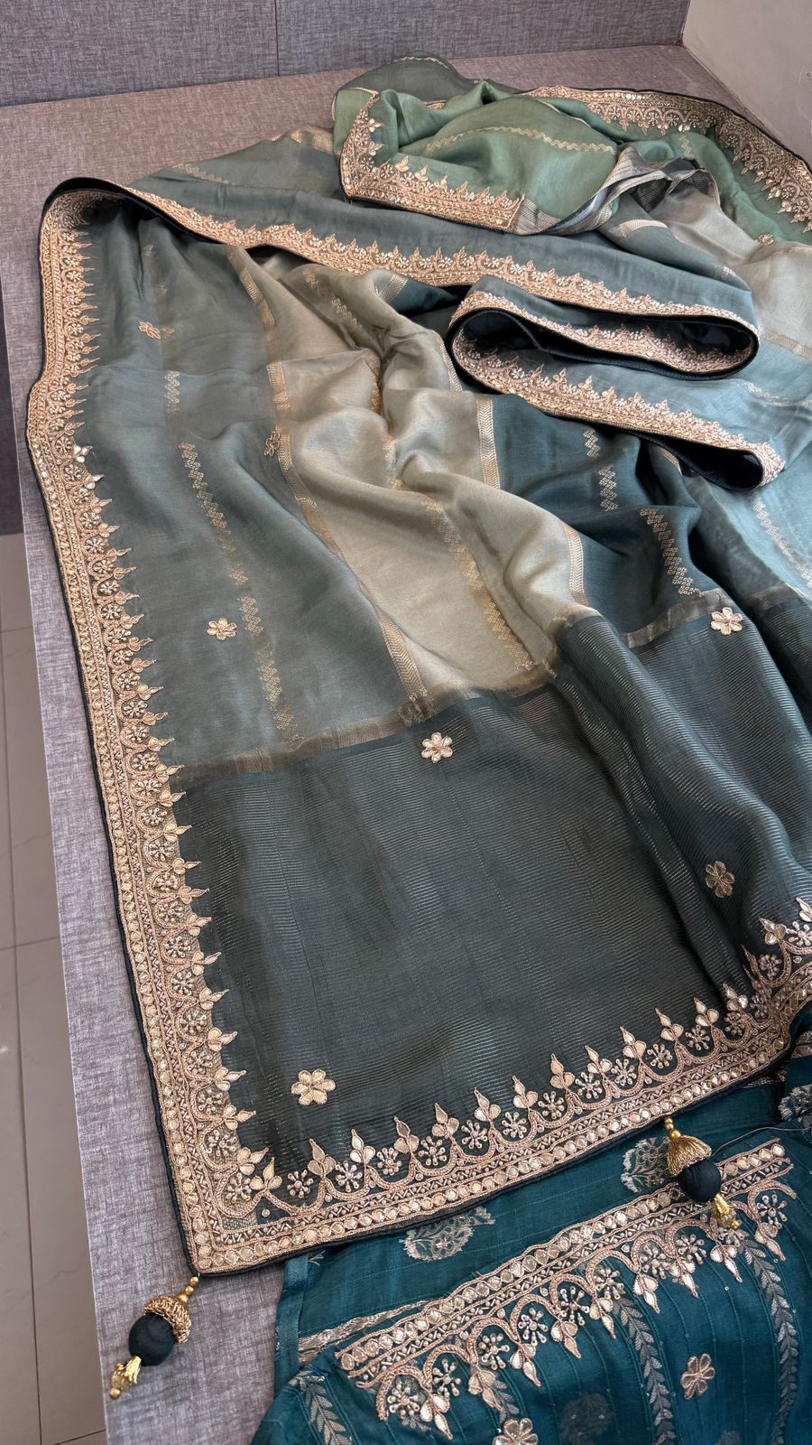 Zardozi Gotta Patti And Kutdana On Munga Silk Banarasi · 78 Artisan Hours of work · The Rajnandini Edit