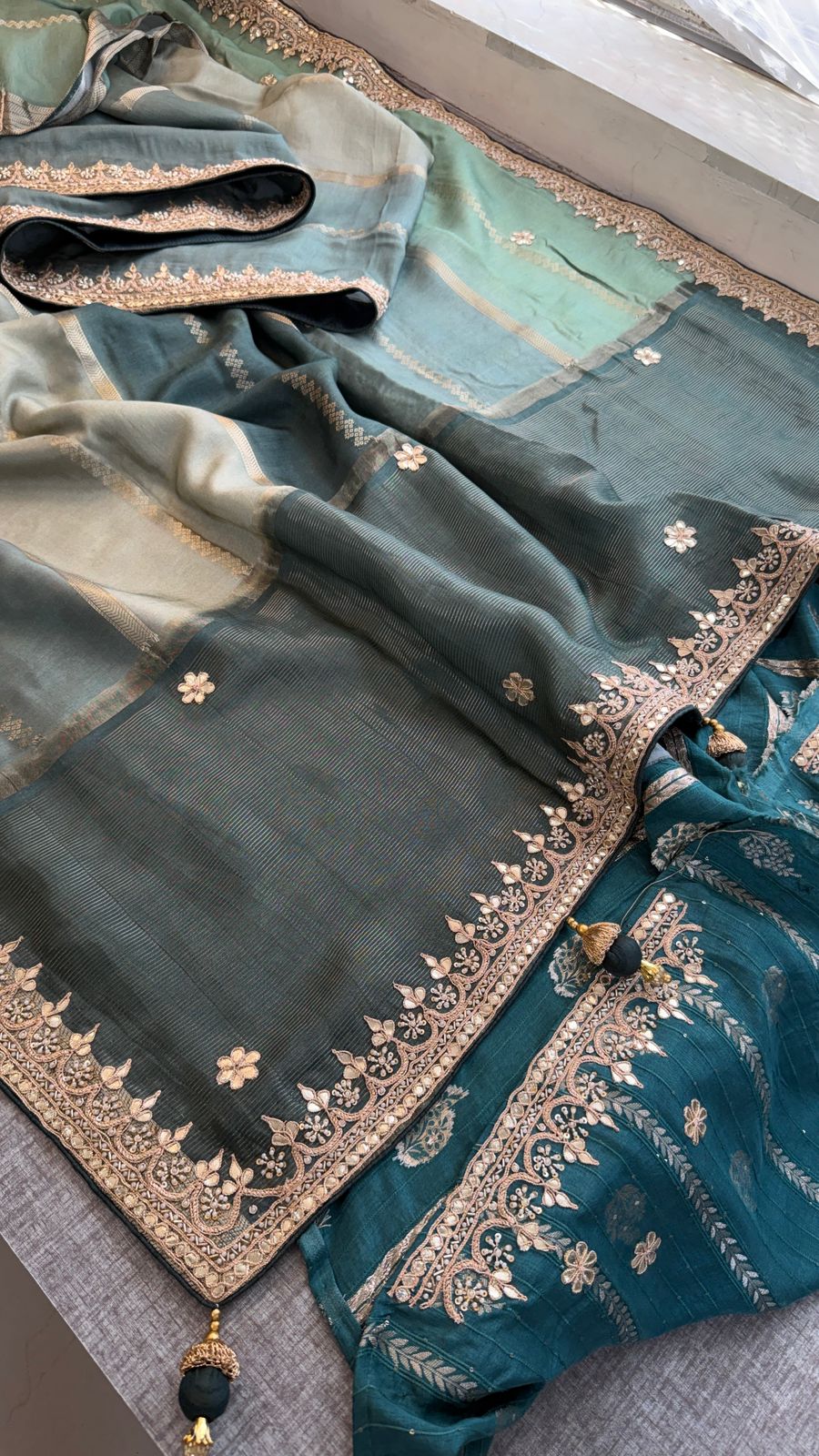 Zardozi Gotta Patti And Kutdana On Munga Silk Banarasi · 78 Artisan Hours of work · The Rajnandini Edit