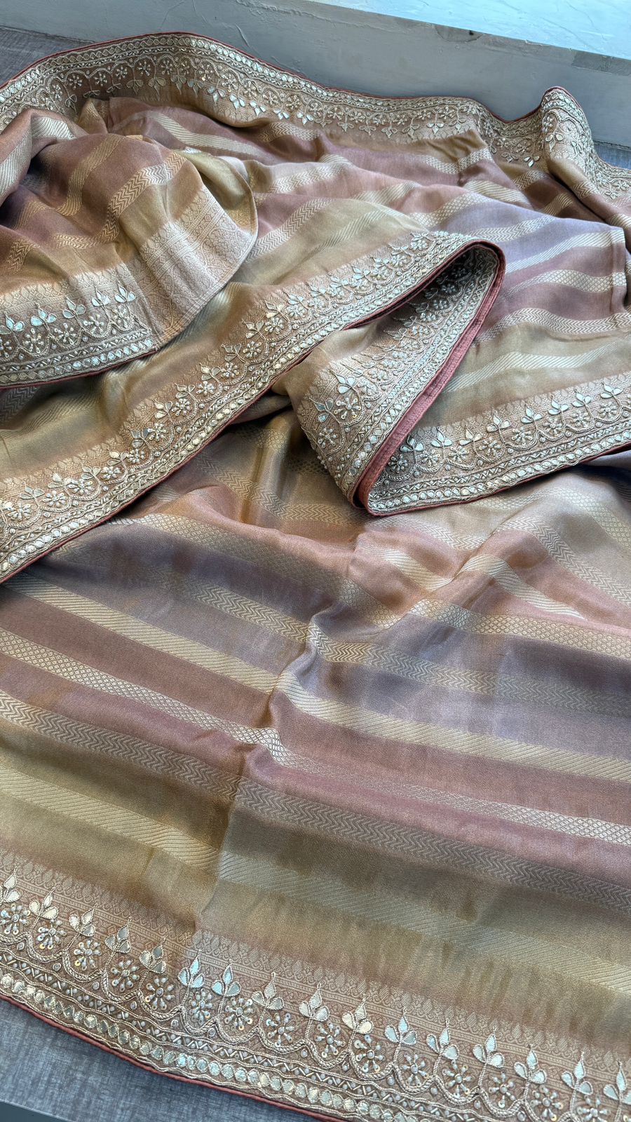 Zardozi Gotta Patti And Kutdana On Munga Silk Banarasi · 78 Artisan Hours of work · The Rajnandini Edit