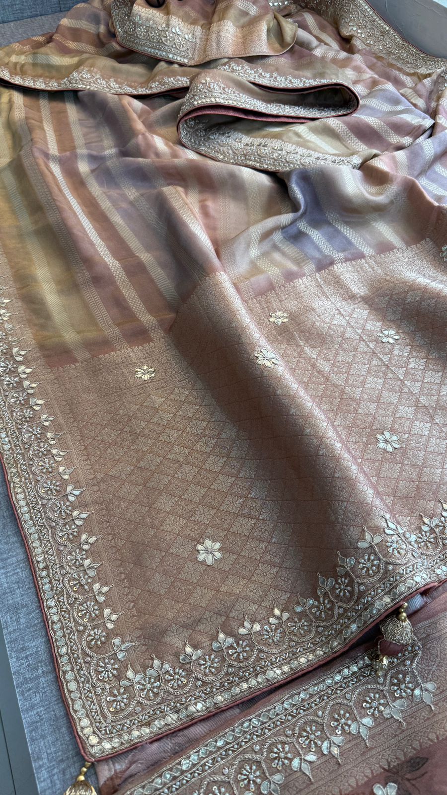 Zardozi Gotta Patti And Kutdana On Munga Silk Banarasi · 78 Artisan Hours of work · The Rajnandini Edit