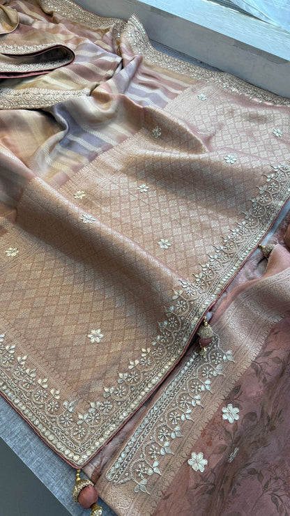 Zardozi Gotta Patti And Kutdana On Munga Silk Banarasi · 78 Artisan Hours of work · The Rajnandini Edit