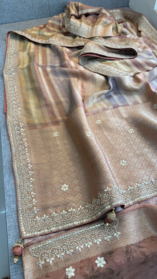 Zardozi Gotta Patti And Kutdana On Munga Silk Banarasi · 78 Artisan Hours of work · The Rajnandini Edit