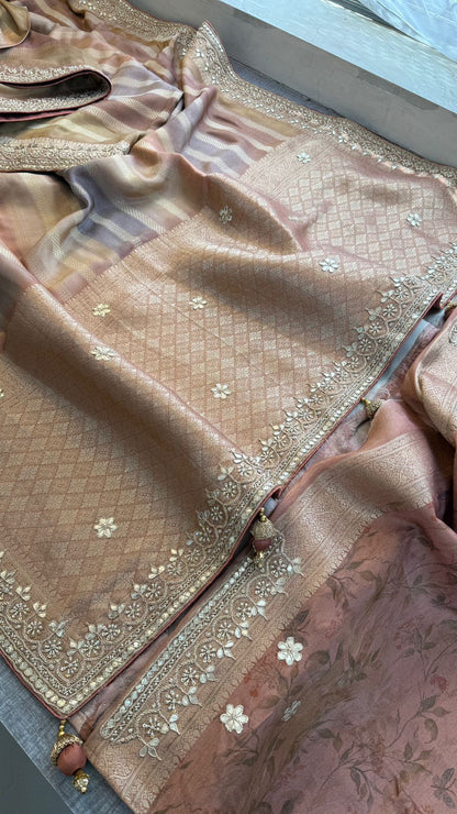 Zardozi Gotta Patti And Kutdana On Munga Silk Banarasi · 78 Artisan Hours of work · The Rajnandini Edit