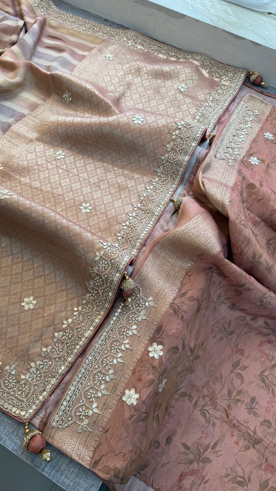 Zardozi Gotta Patti And Kutdana On Munga Silk Banarasi · 78 Artisan Hours of work · The Rajnandini Edit