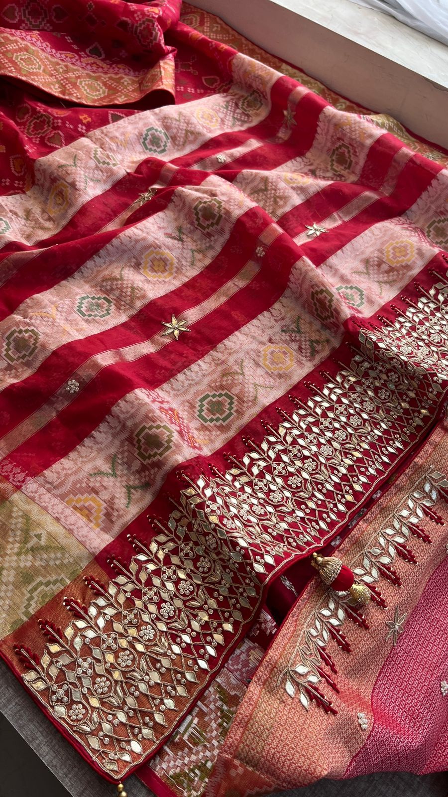 Gotta Patti Zardozi And Resham On Patola Silk Banarasi · 44 Artisan Hours of work · The Rangmahal Edit