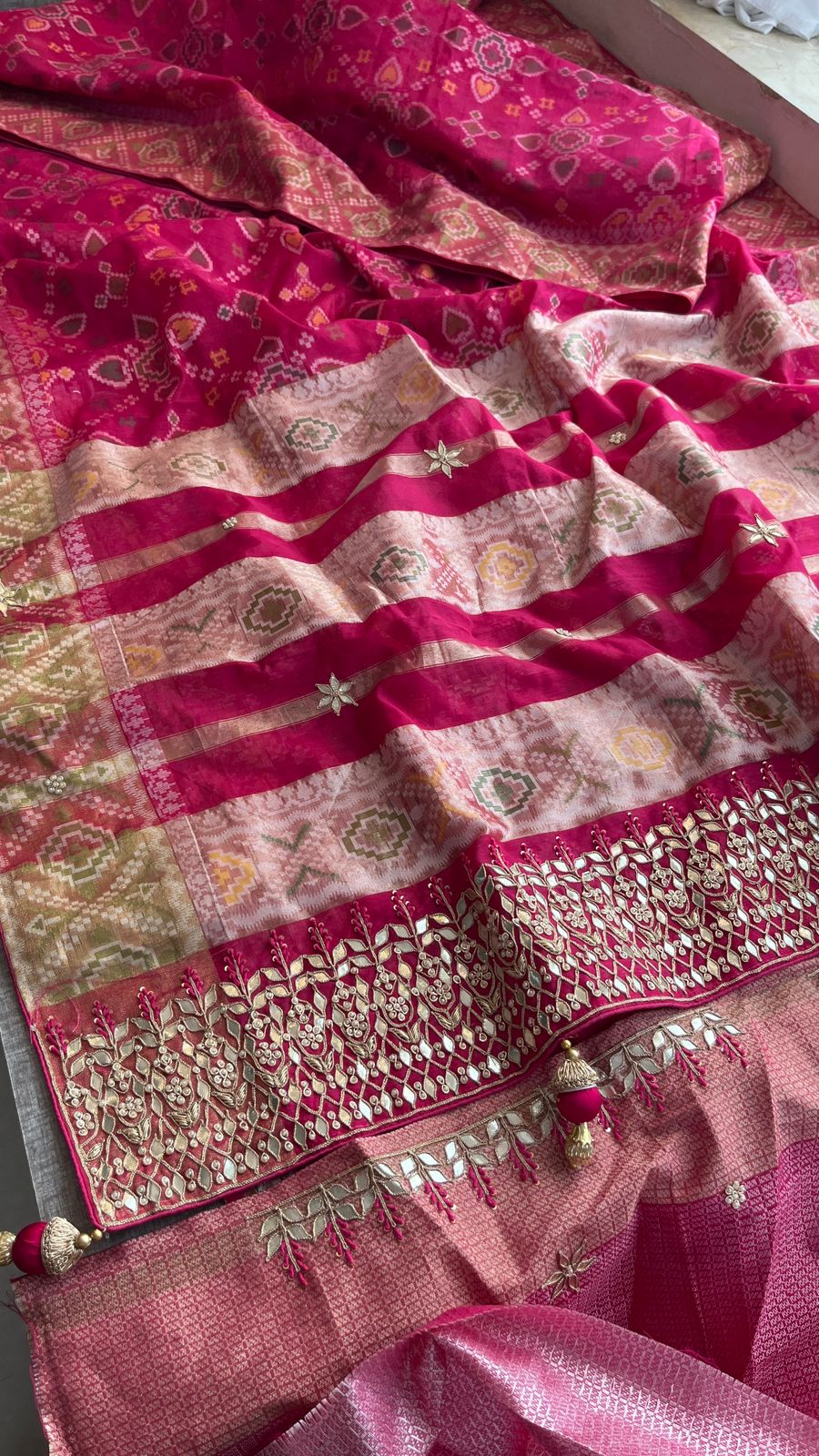 Gotta Patti Zardozi And Resham On Patola Silk Banarasi · 44 Artisan Hours of work · The Rangmahal Edit