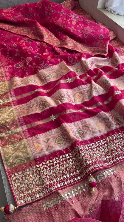 Gotta Patti Zardozi And Resham On Patola Silk Banarasi · 44 Artisan Hours of work · The Rangmahal Edit