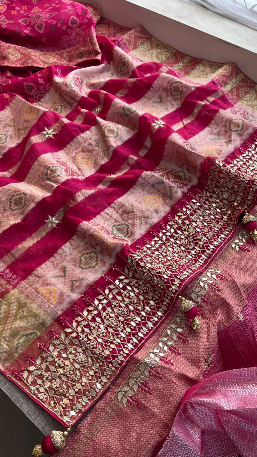 Gotta Patti Zardozi And Resham On Patola Silk Banarasi · 44 Artisan Hours of work · The Rangmahal Edit