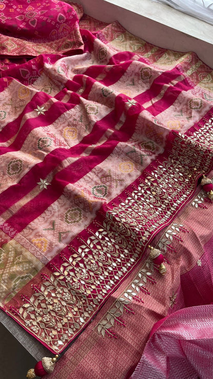Gotta Patti Zardozi And Resham On Patola Silk Banarasi · 44 Artisan Hours of work · The Rangmahal Edit