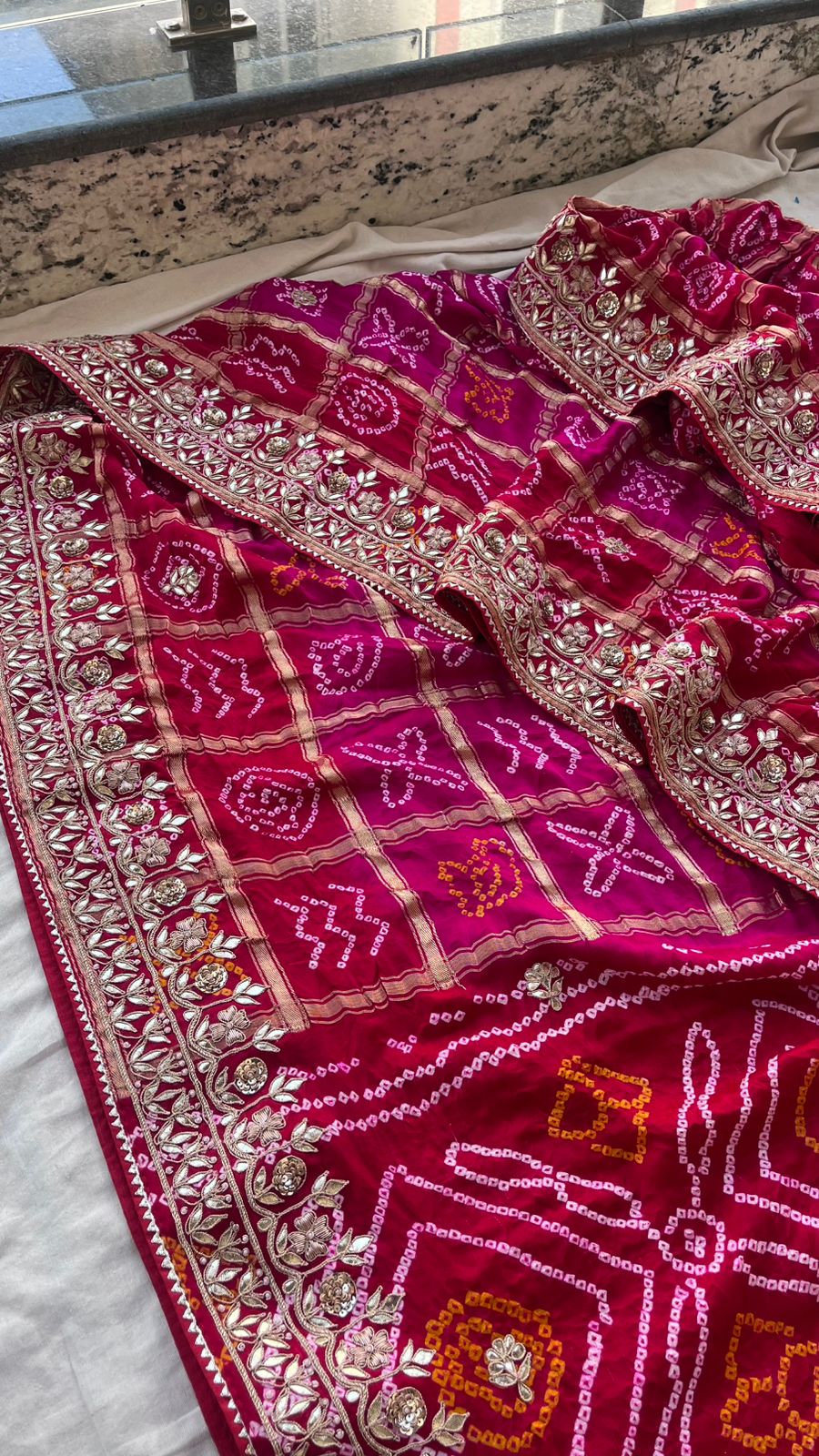 Zardozi Pearl And Gotta Patti On Pure Gajji Silk · 160 Artisan Hours of work · The Heirloom Edit