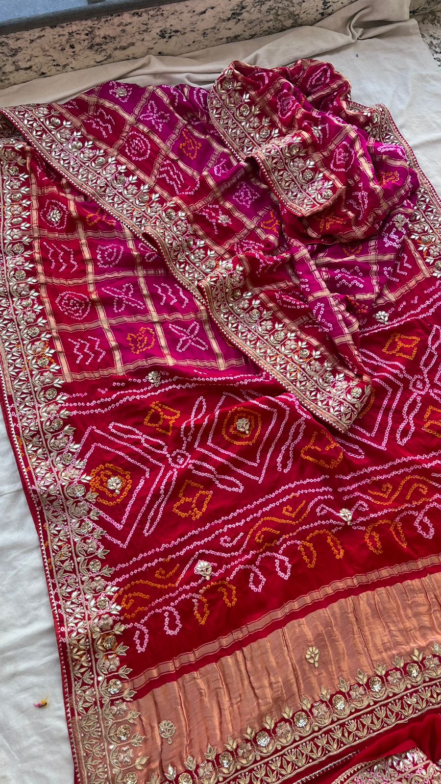 Zardozi Pearl And Gotta Patti On Pure Gajji Silk · 160 Artisan Hours of work · The Heirloom Edit