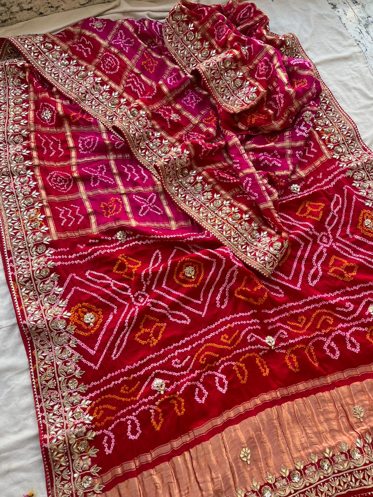 Zardozi Pearl And Gotta Patti On Pure Gajji Silk · 160 Artisan Hours of work · The Heirloom Edit