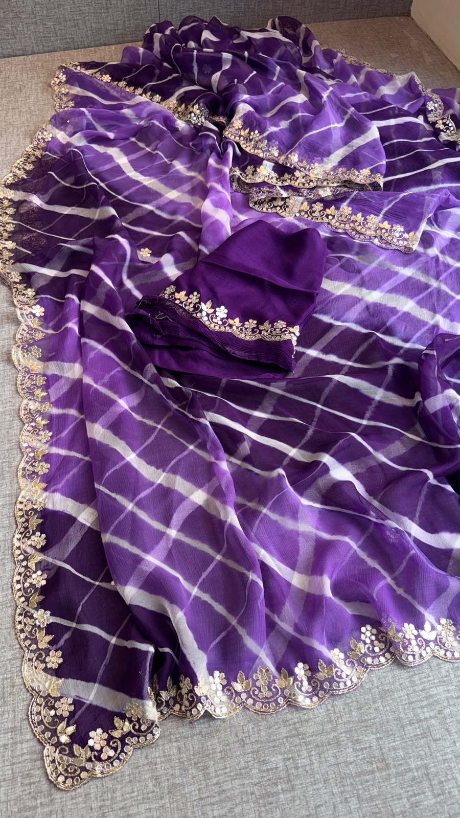Gota Patti & Kutdana On Pure Chiffon Leheriya · 45 Artisan Hours of Work · The Rangrez Gul Edit