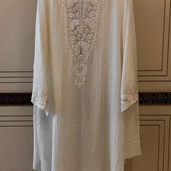 Dyeable Mul Chanderi Kurta Dupatta Set with Elegant Mukaish Work