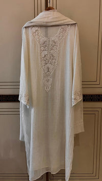 Dyeable Mul Chanderi Kurta Dupatta Set with Elegant Mukaish Work