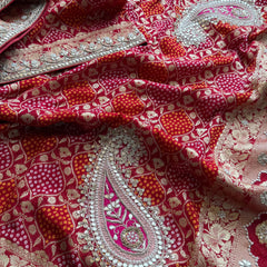 Khaddi Georgette Banarasi Saree with Gotapatti & Pearl Work