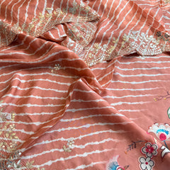 Munga Crepe Silk Saree with Kasab & Gotapatti Detailing