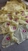 Soft Lemon Yellow With Elegant Pink Detailing