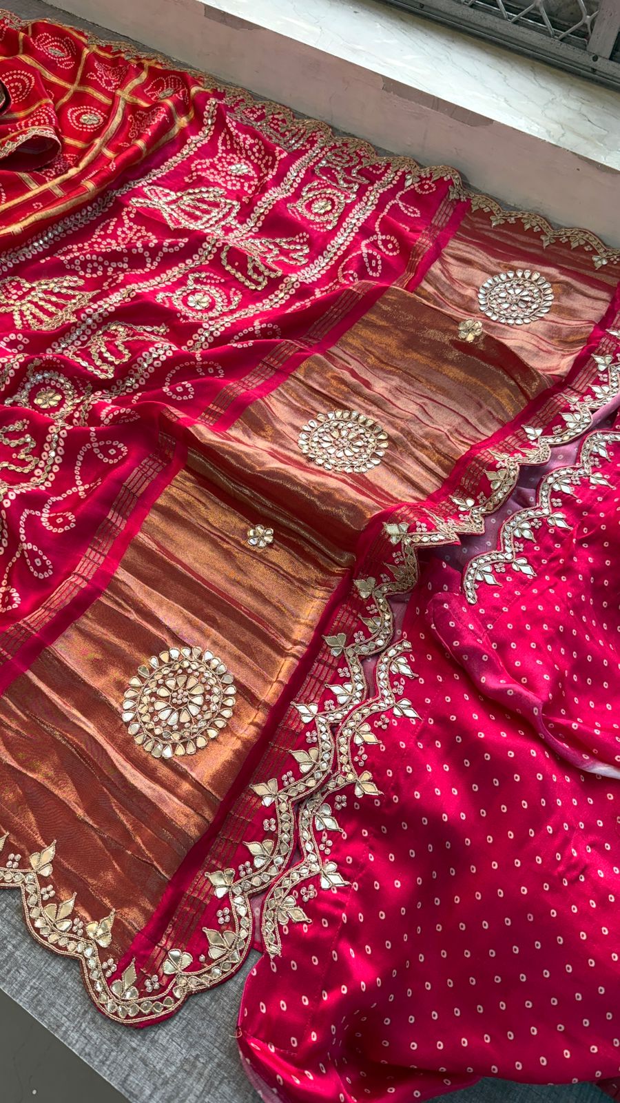 Zardozi Elephant Border On Gajji Silk Lakdi Patta · 36 Artisan Hours of work · The Royal Edit